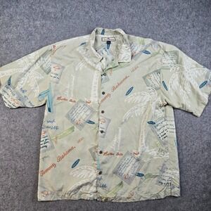 Tommy Bahama Shirt Mens XL 100% Silk Camp Loop Fish Hawaiian Swingers Club Beach